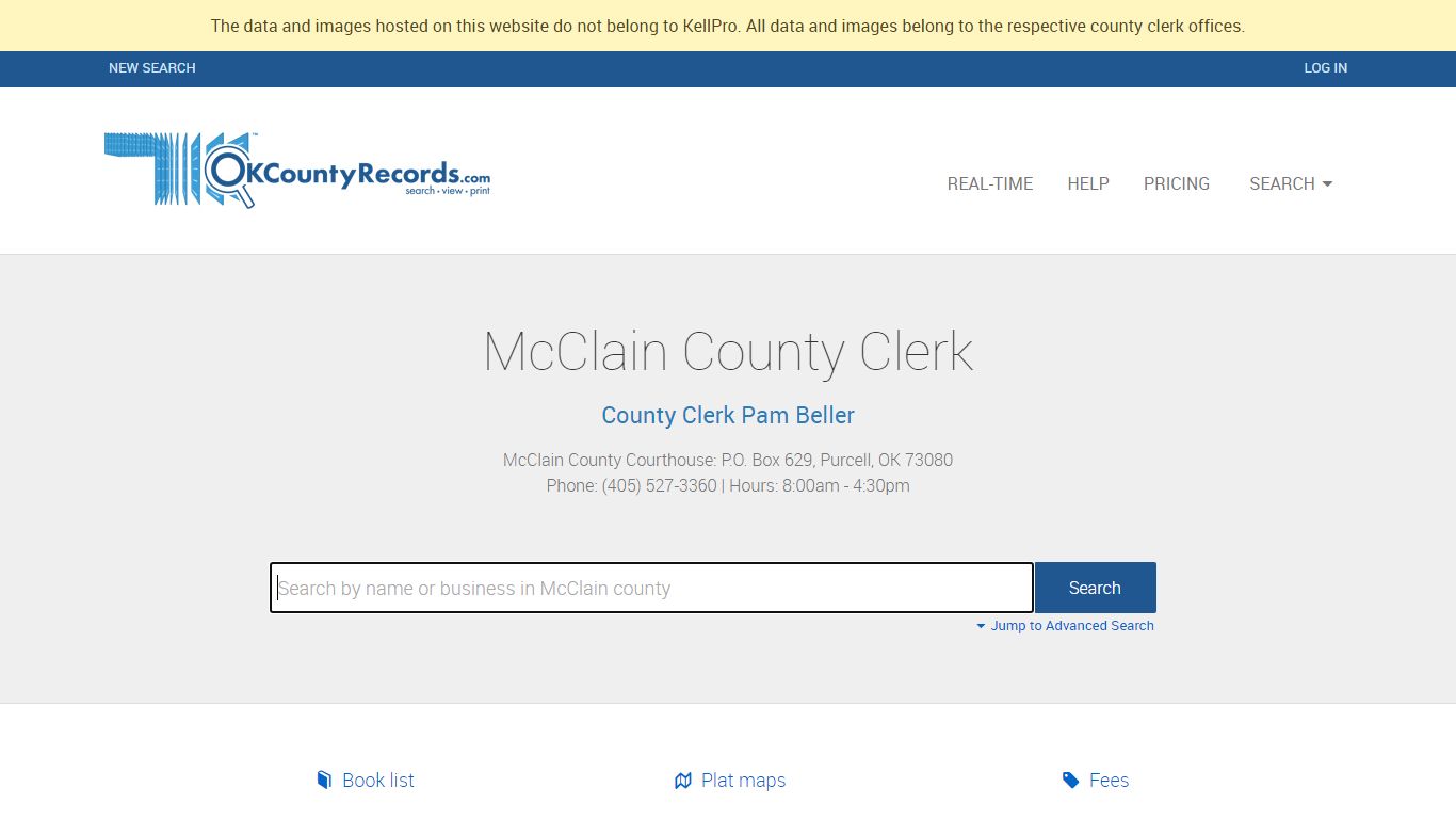 McClain County | OKCountyRecords.com | County Clerk Public Land Records ...