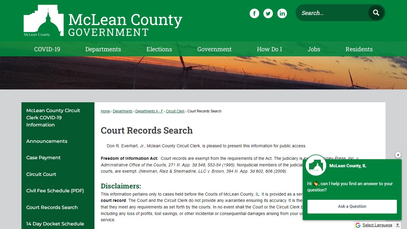 Court Records Search | McLean County, IL - Official Website
